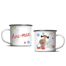 Personalised Moon and Me Little Nana & Lambkin Enamel Mug